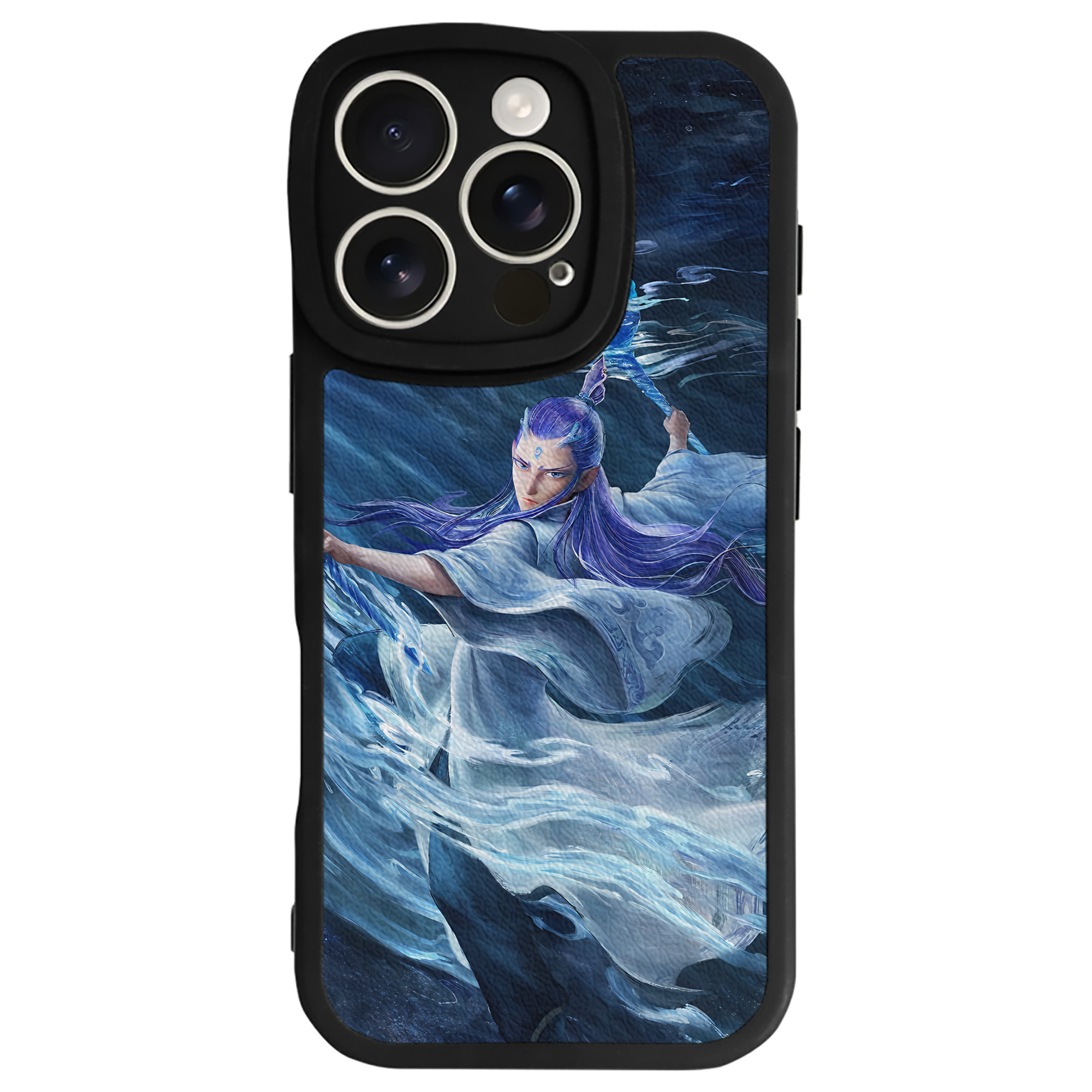 （画像用） Ne Zha 2 ナタ 魔童の大暴れ 【iPhone 16シリーズ対応】シリコンスマホケース（レザー調） 材質：シリコン